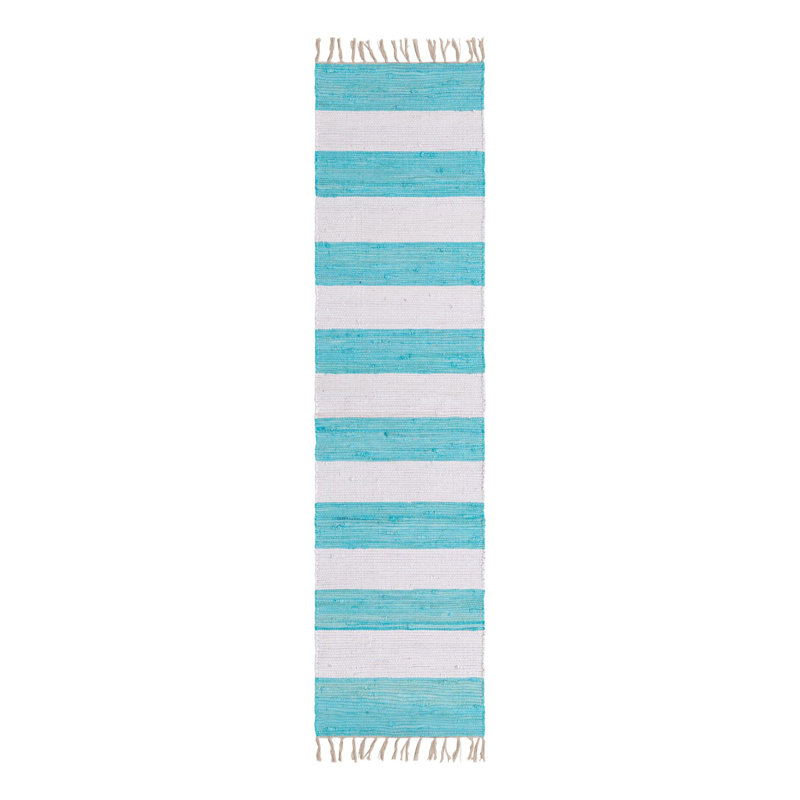 Abitha Cotton Striped Indoor Rug, Runner 2'2" x 8'