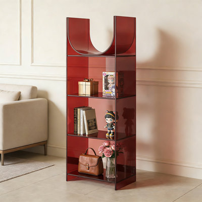 Minimalist display and storage acrylic bookcase.