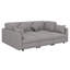 Canapé-lit modulaire de 86,6 po en forme de U, canapé-lit en L avec repose-pieds mobile et deux ports USB, canapé-lit modulaire à 5 places