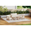 Ensemble de meubles de patio 4 pièces en bois d'acacia