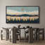 «Pastel Gradient Mountain Lake with Lush Forest», reproduction d'art sur toile encadrée-1697651128-1697651136