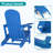  2-Person Outdoor Adirondack Chair with Ottoman-1533697958