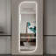 Miroir mural DEL pleine longueur 165 x 53 cm, éclairage à intensité variable 3 couleurs, pour garde-robe, miroir de forme irrégulière, installation fixe ou murale, chambre