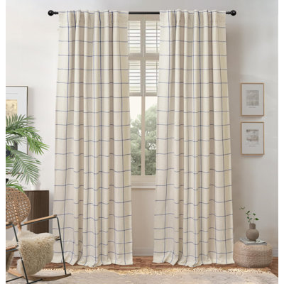 Rideaux en lin naturel occultant 100% Goffredo pour chambre à coucher Double couche Drape Farmhouse