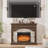 Electric Fireplace TV Stand with Remote and 3D Flame, Tall Wooden Entertainment Center with Mantel for TVs Up to 65 in