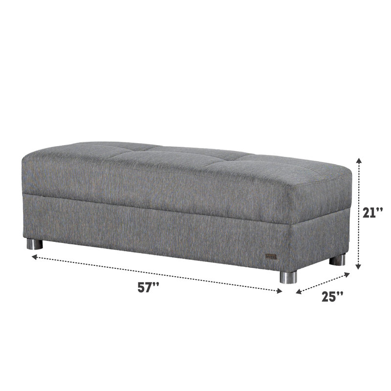 Repose-pieds standard de 57 po de largeur, Polyester gris