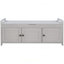 Banc de rangement avec 3 portes en forme de volet, banc à chaussures avec coussin amovible et espace de rangement caché-317079164