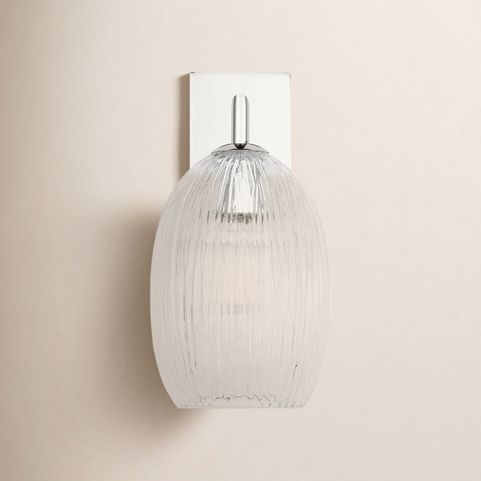 Wilmont Single Light Armed Sconce, Polished Nickel
