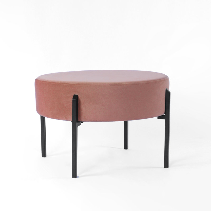 Repose-pieds rond moderne Epsom, Rosé