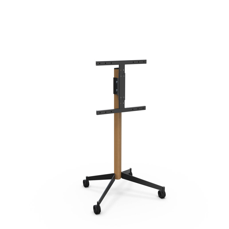 Universal TV Stand -  Wood/Oak, Black, 122.60cm H x 60.10cm W x 47cm D