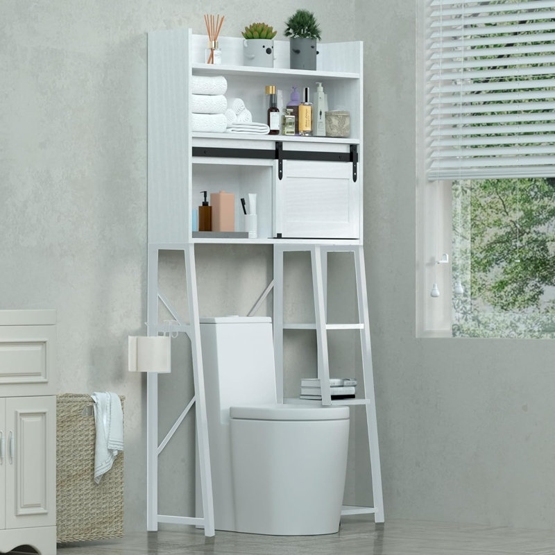 Lashena Freestanding Over The Toilet Storage, White