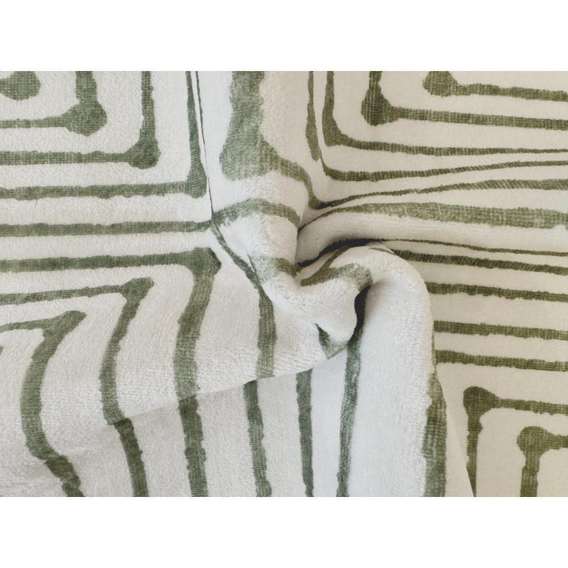 Milet - Indoor, Machine Washable Area Rug - 3'x5' Green Beige Home Carpet, Rectangle 3' x 5'