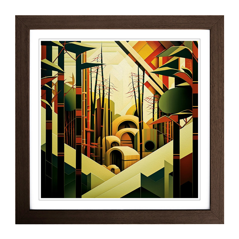 Single Picture Frame Print on Wood, Walnut