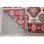 Tapis unique en laine noué à la main style Kazak rouge / beige des années 2010 de 2 pi 8 po x 3 pi 9 po Nishika