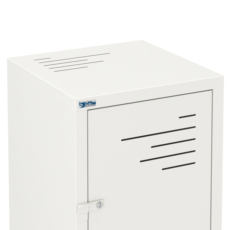 Table de chevet en acier, Blanc