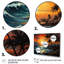«Palm Trees Sunrise I», reproduction d'art sur toile de palmiers-620984583-620984827