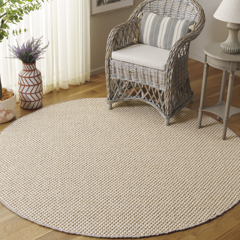 Nf526 Area Rug In Creme, Round 6'