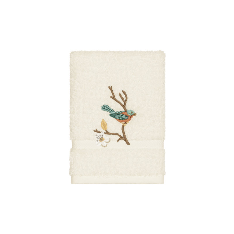 Springtime Turkish Cotton Midweight Washcloth, Cream