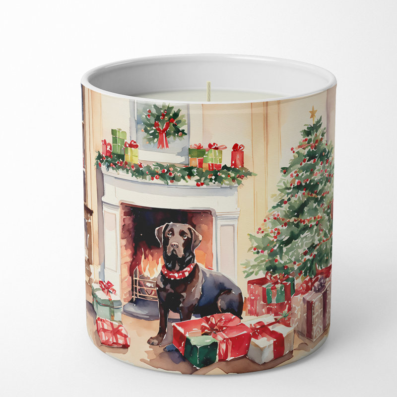Christmas Tree Scented Tumbler Candle with Ceramic Holder