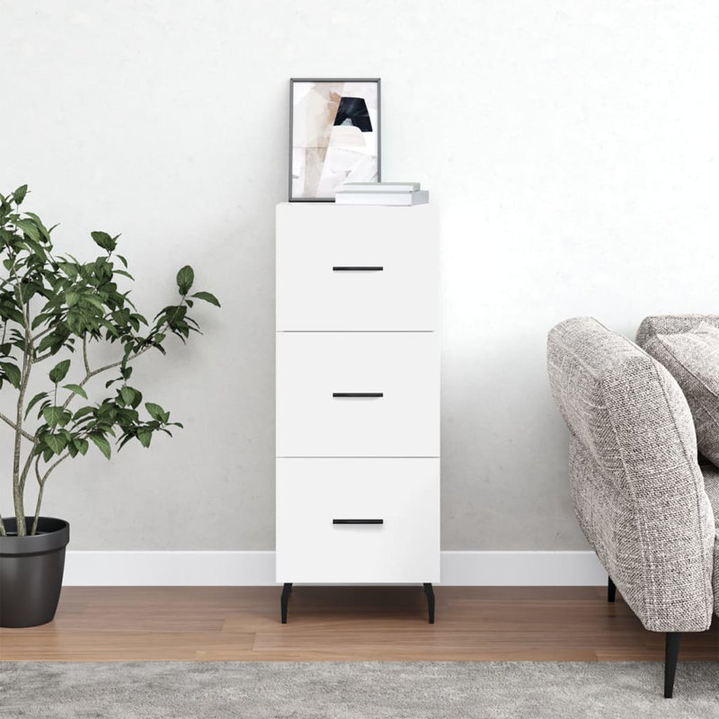Muhtasim 3 - Drawer Rectangle Accent Chest, White