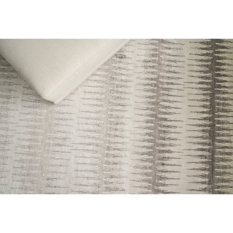 Bamboo Silk Abstract Area Rug, Rectangle 6' x 9'