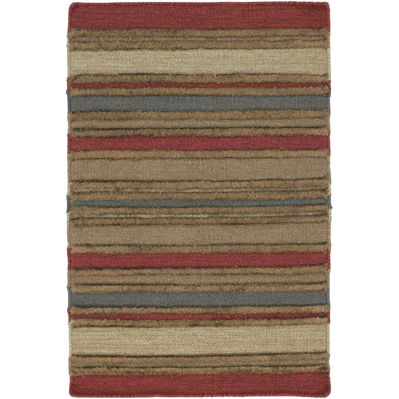 Marshayla Flatweave Wool Striped Indoor Rug, 3'6" x 5'6"