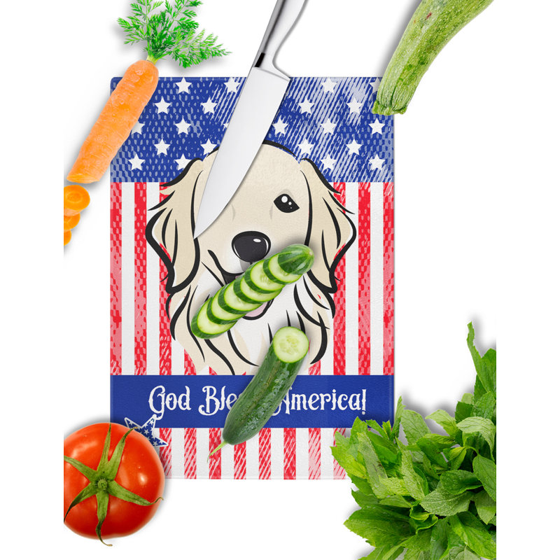 Planche à découper en verre trempé en verre trempé caroline de l’bless american, Golden retriever sable