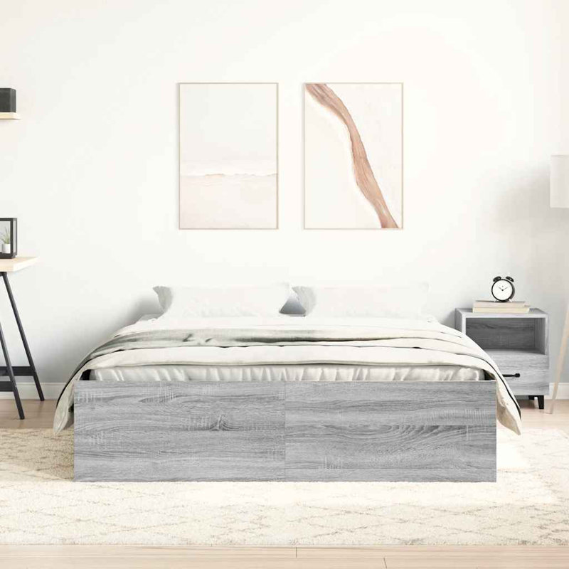 Afriani Storage Bed, Grey Sonoma, Kingsize (5')