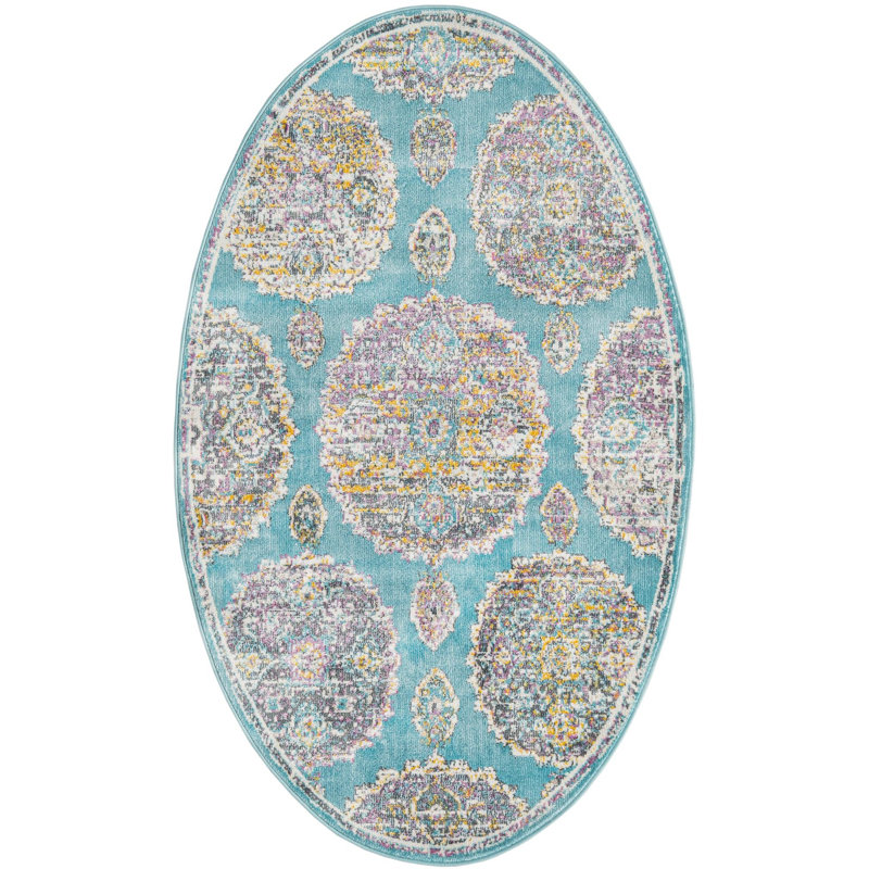 Paragon Floral Indoor Rug, Oval 3'3" x 5'3"