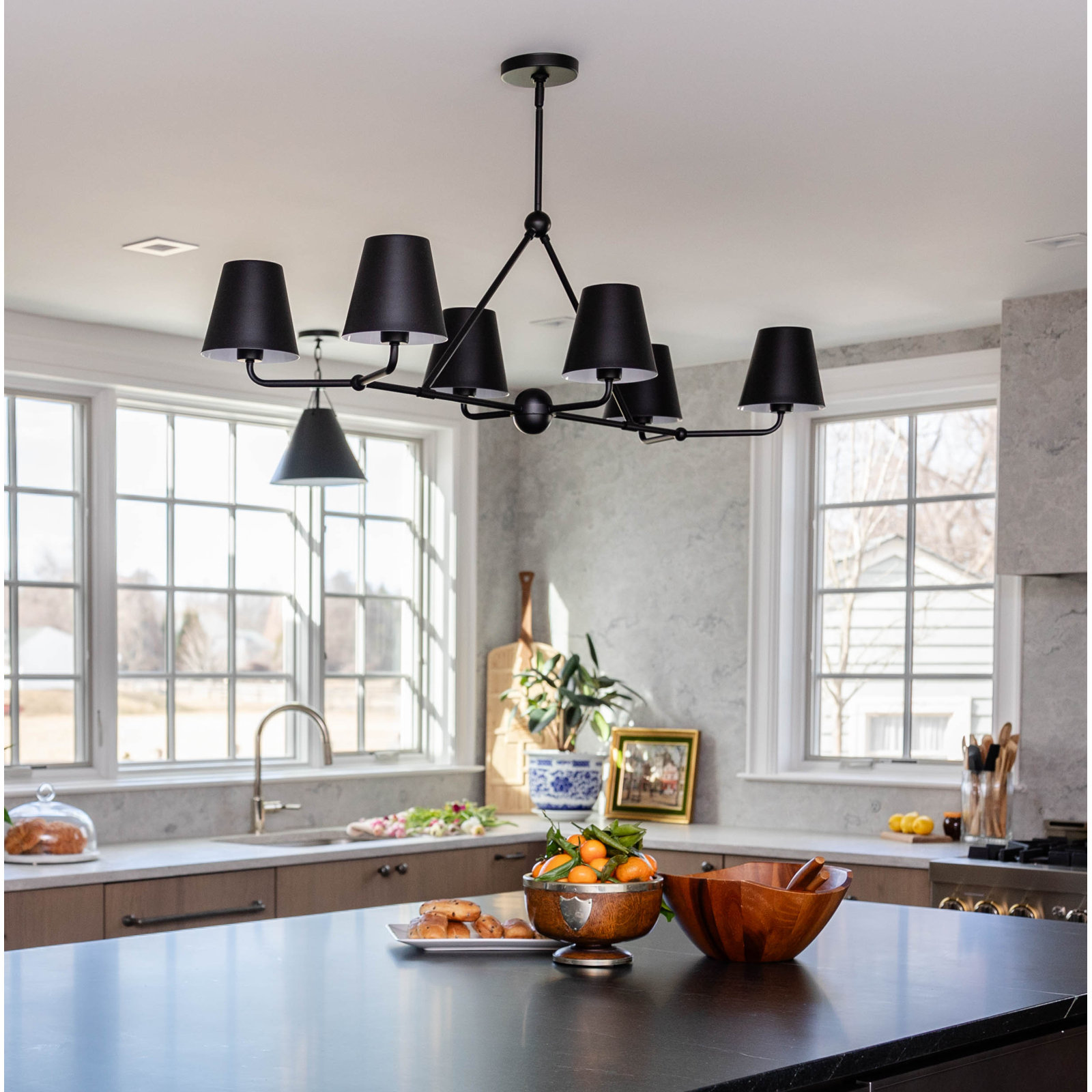 Kinston 6-Light Chandelier, Black