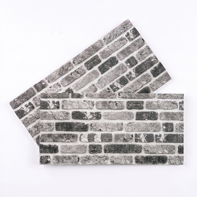 Panneaux muraux 3D, panneau de briques en polystyrène effet brique naturelle 20 po x 40 po (ensemble de 2) (ensemble de 2) couvre 10 pieds carrés