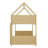 Rubberwood House Floor Bunk Bed Headboards, Footboards And Safety Guardrails-914778408