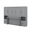 Lit escamotable double avec tiroirs, placard et tablettes-41367611-41367609