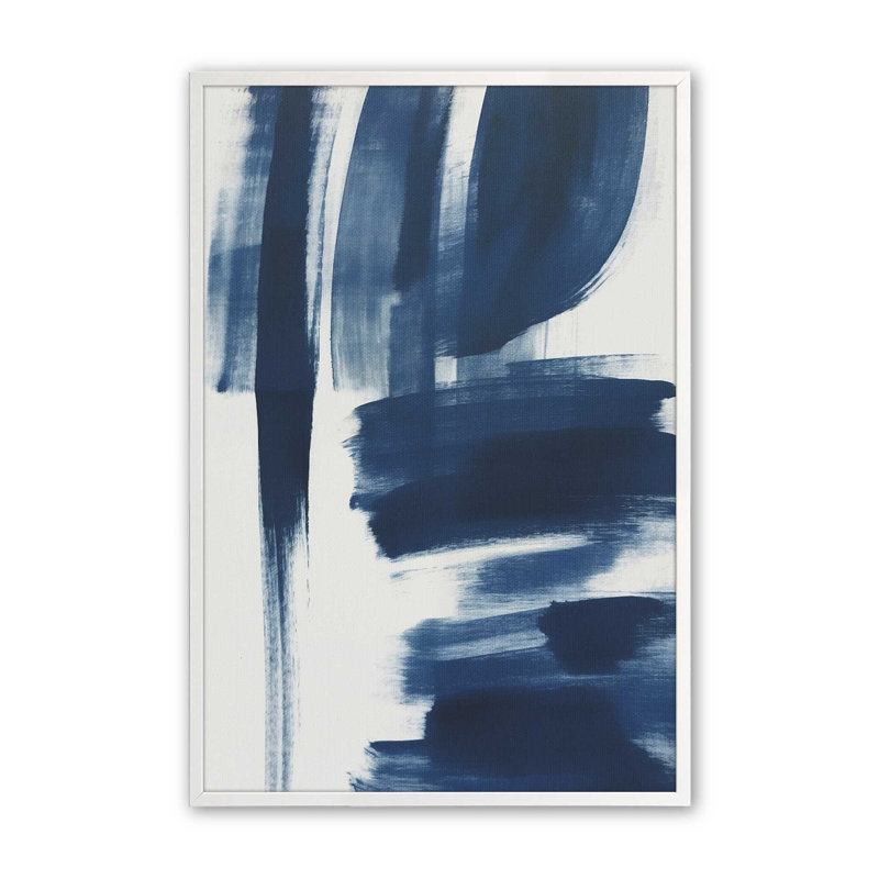 Azur brossé valse I, Cadre photo simple blanc opaque, H 15 po x l 12 po