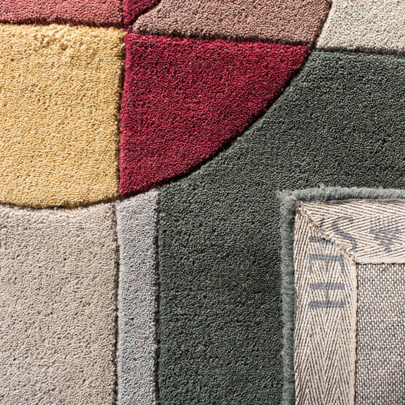 Charbonneau Abstract Hand-Tufted Wool Area Rug, Rectangle 2 pi 3 po x 4 pi