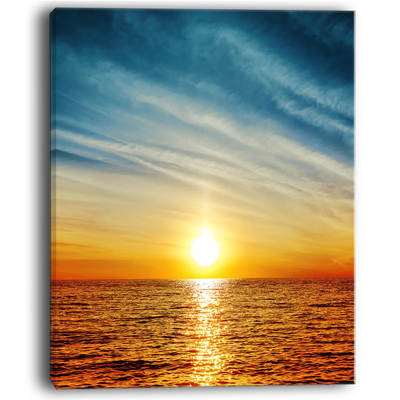 Reproduction de photo sur toile tendue « brilliant texture of sea courants », H 40 po x l 30 po x P 1 po