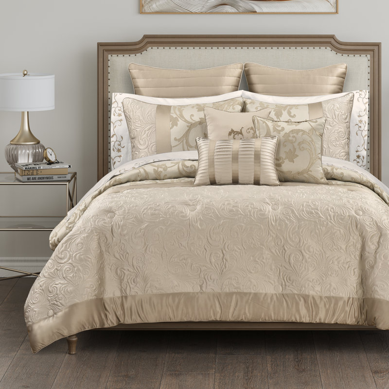 Spectra 3Pc. Comforter Set Taupe, Queen Comforter + 2 Standard Shams