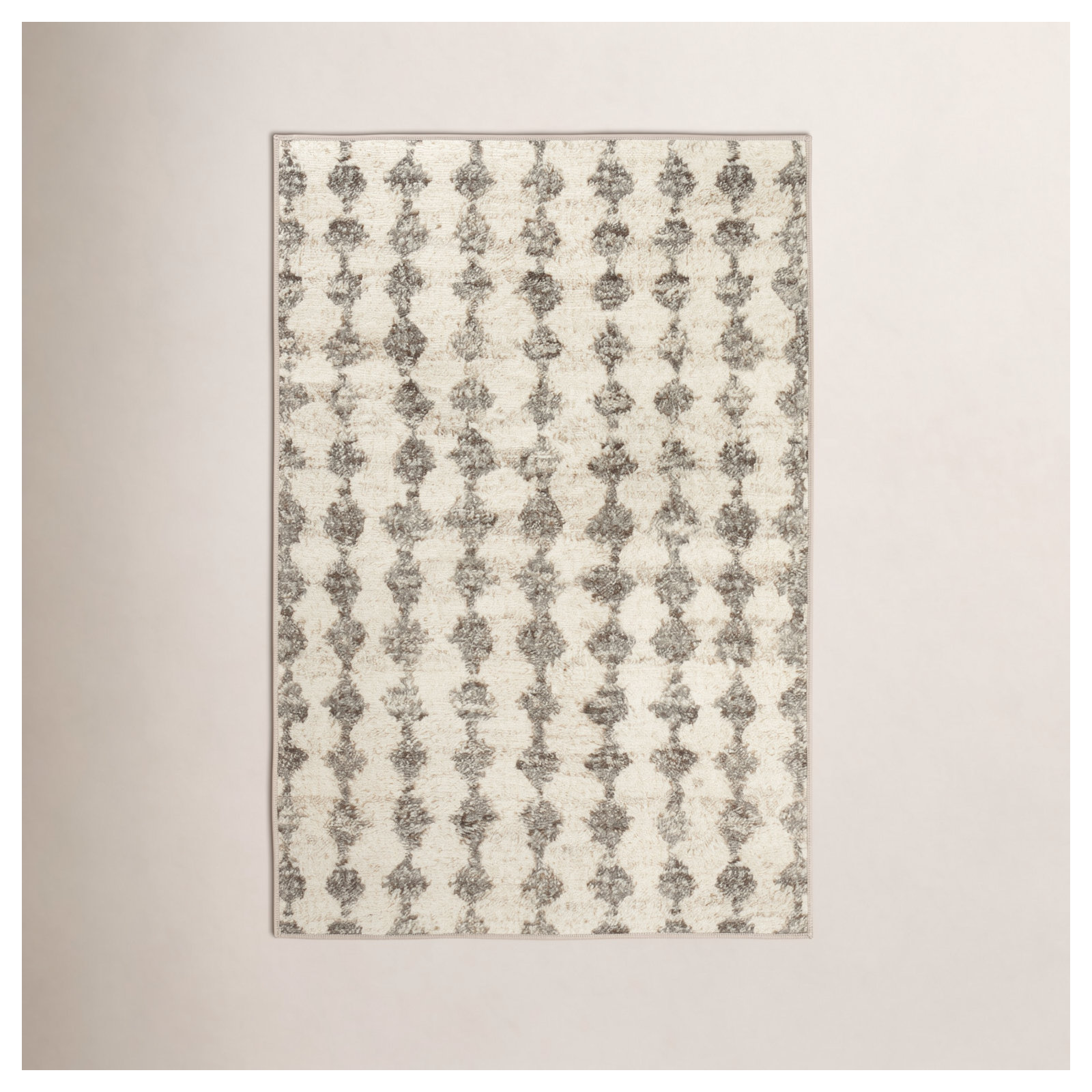Izzy Grey Machine Washable Rug, Rectangle 5' x 8'