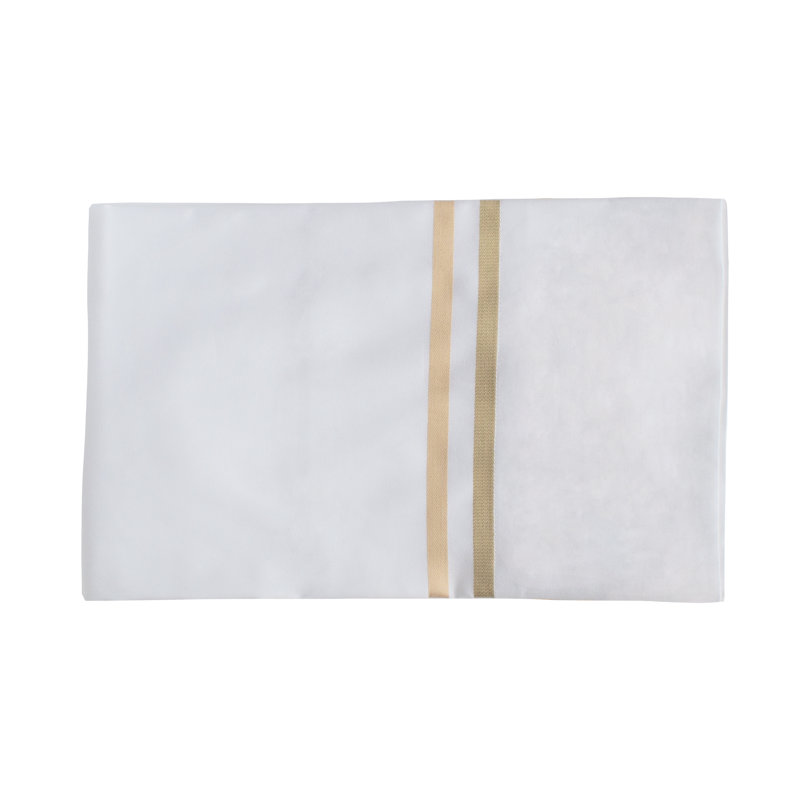 The Met X Ann Gish 100% Cotton Pillowcase Set, Standard Pillowcase, Taupe/Metal