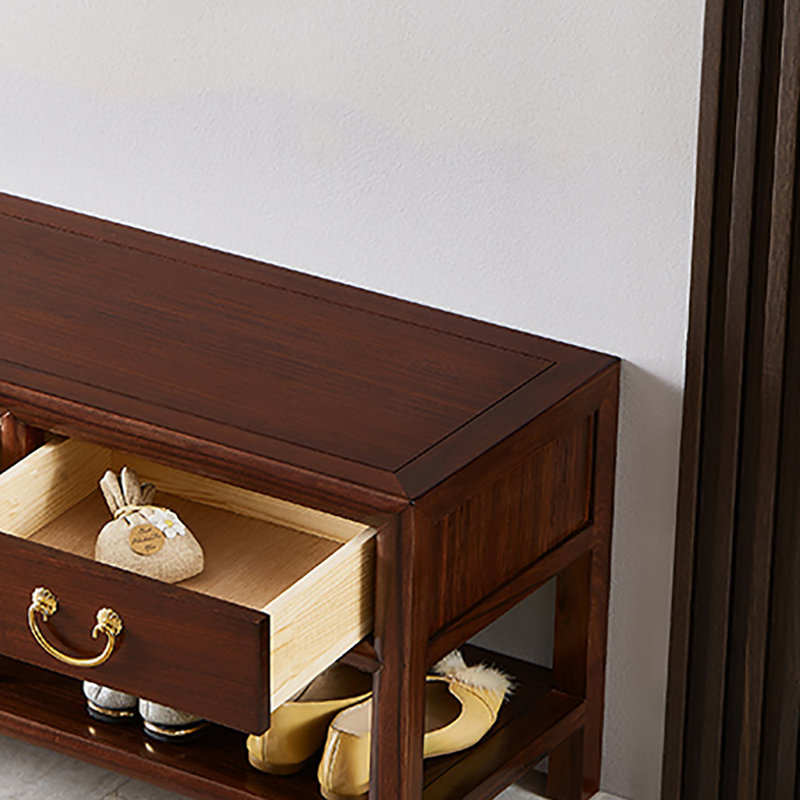 Banc de rangement pour chaussures de 39,4 po de style rétro