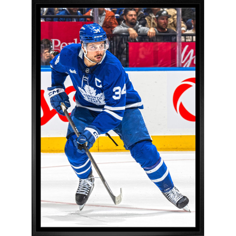 Auston Matthews 20 x 29, toile encadrée Maple Leafs de Toronto