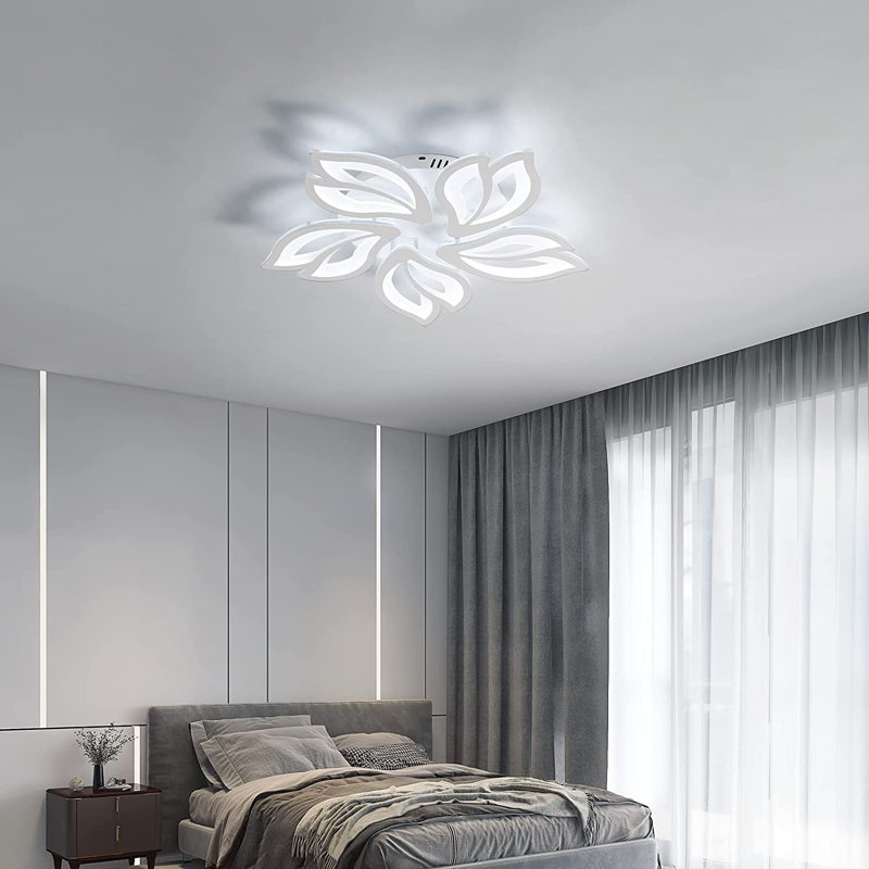Tehachapi 5-Light 58cm LED Semi Flush Mount Celing Light, White