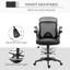 Fauteuil de bureau noir, siège et repose-pieds réglables, aide lombaire, grand bureau pivotant d'une capacité de 264 lb, rembourrage en filet