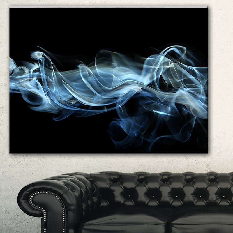 Fumée bleue - impression sur toile tendue, H 8 po x l 12 po x P 1 po