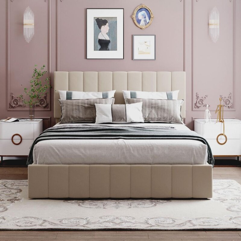 Lark Manor Alfie-Ray Upholstered Platform Storage Bed & Reviews | Wayfair