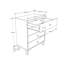 Commode élégante avec 4 tiroirs, finition chêne et blanc, 31,5 po x 33,8 po x 17,7 po | Panneau de particules 100% mélaminé, conception murale, nombreuses tablettes de rangement | Parfait pour les chambres à coucher modernes et les espaces de vie
