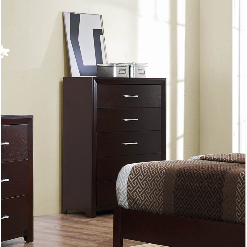Edina 35.5'' W 5 - Drawer Dresser, Espresso