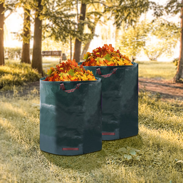 Leaf Bag Garden Waste Container Outdoor Trash Bags Gardening Rubbish Large  2 Count