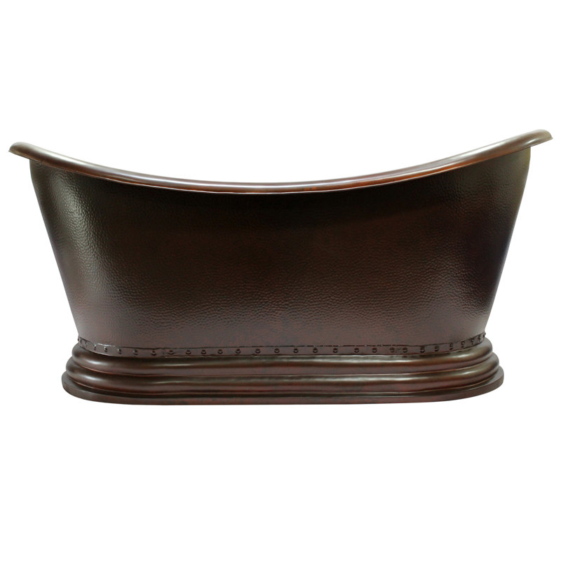 Celaya 66'' x 37.37'' Soaking Copper Bathtub