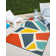 Tapis d'intérieur / extérieur à motif géométrique abstrait moderne Mapa